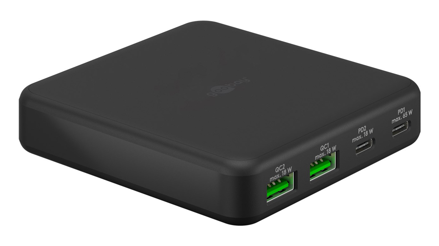 GOOBAY σταθμός φόρτισης 61772, 2x USB-A & 2x USB-C, 65W, μαύρος - GOOBAY 107305