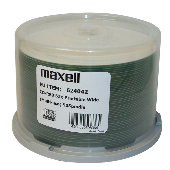 MAXELL CD-R 624042, 700ΜΒ, 80min, 52x speed, spindle, 50τμχ - MAXELL 109203