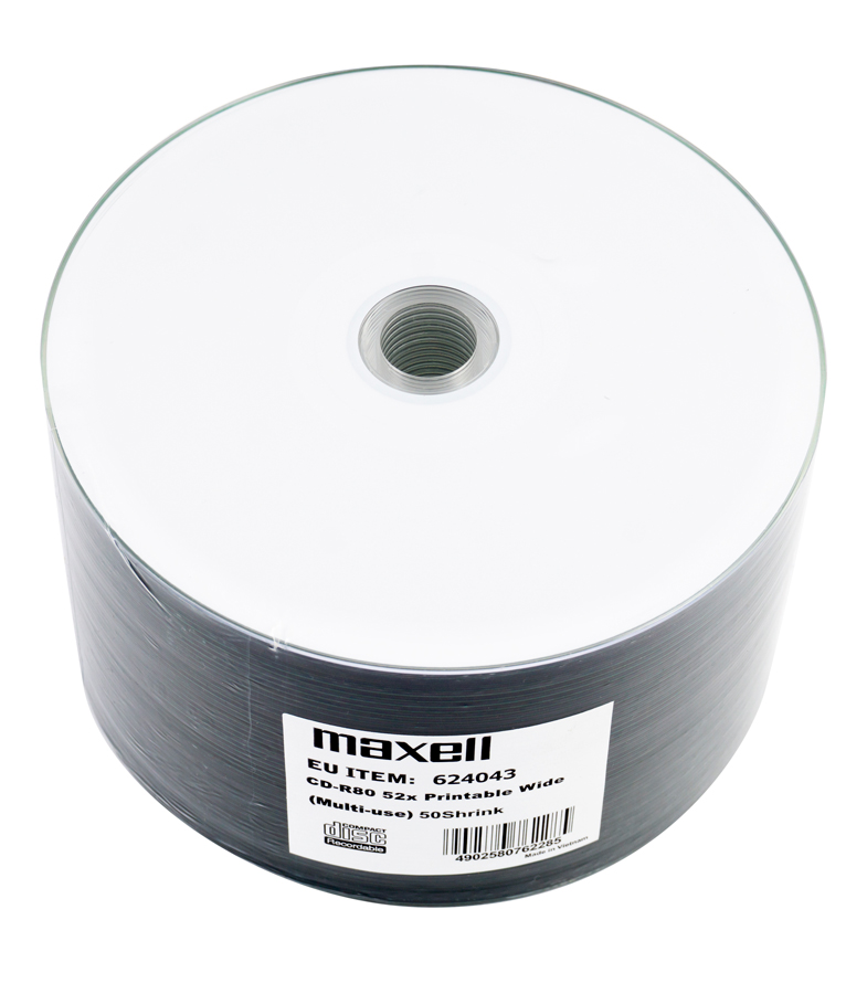 MAXELL CD-R 80min, 52x speed, 700ΜΒ, printable, 50τμχ Shrink pack - MAXELL 68594