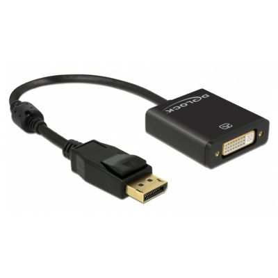 DELOCK αντάπτορας DisplayPort 1.2 σε DVI 62599, active, 4K, 20cm, μαύρος - DELOCK 87515