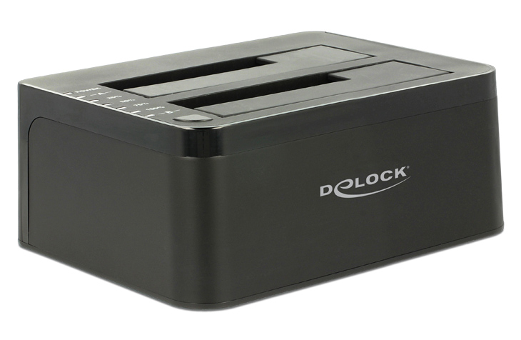 DELOCK docking station 62661, clone function, 2x HDD/SSD, 6Gb/s, μαύρο - DELOCK 105911