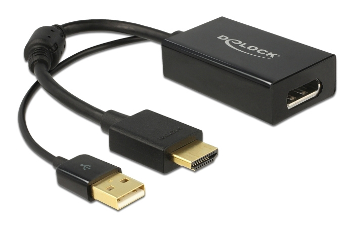 DELOCK αντάπτορας HDMI σε DisplayPort 1.2 62667, 4K, 25cm, μαύρος - DELOCK 87518