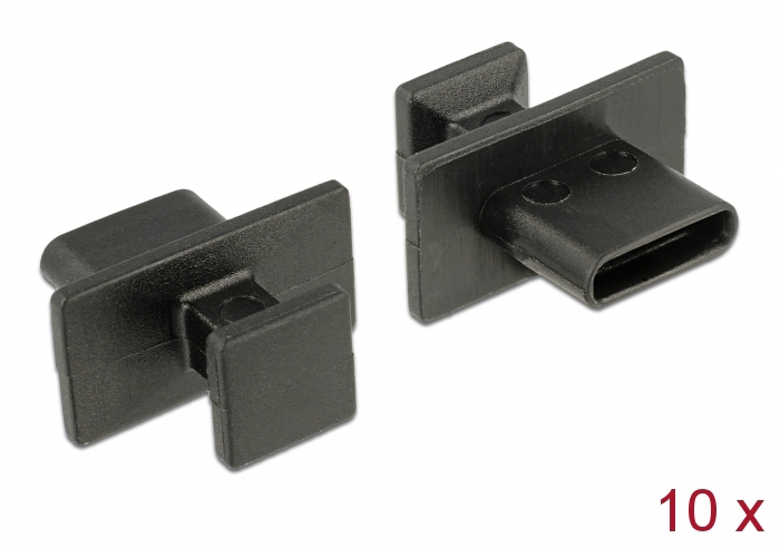 DELOCK κάλυμμα προστασίας για θύρα USB-C 64015 με λαβή, μαύρο, 10τμχ - DELOCK 107651