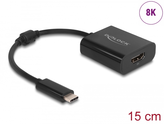 DELOCK αντάπτορας USB-C σε HDMI 64175, 8K/30Hz, HDR, μαύρος - DELOCK 108130