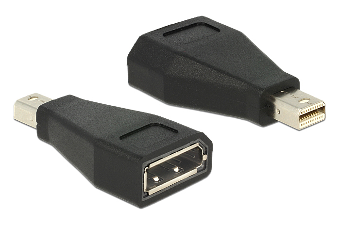 DELOCK αντάπτορας mini DisplayPort σε DisplayPort 65238, 4K/60Hz, μαύρος - DELOCK 108184