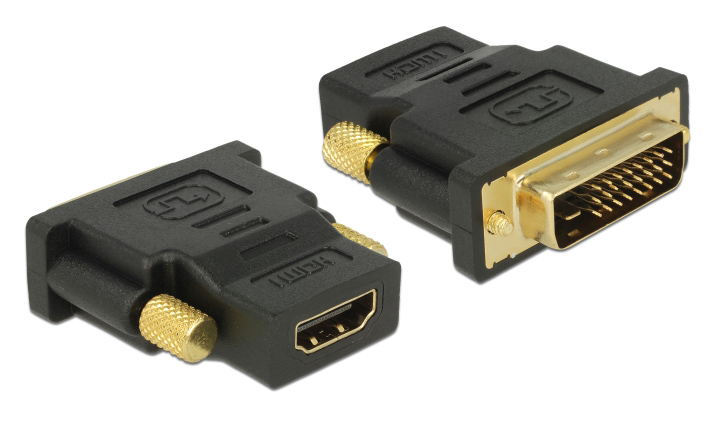 DELOCK αντάπτορας DVI 24+1 σε HDMI 65466, 4K, gold-plated, μαύρος - DELOCK 87535