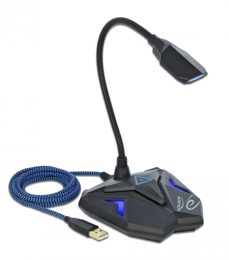DELOCK Gaming μικρόφωνο 66330, omnidirectional, με mute, USB - DELOCK 79108