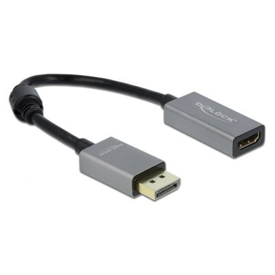 DELOCK αντάπτορας DisplayPort 1.4 σε HDMI 66436, 4K/60Hz, active, γκρι - DELOCK 87545