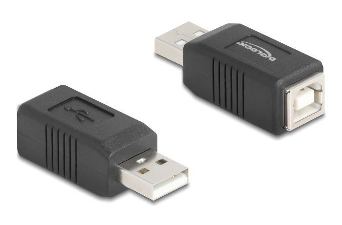 DELOCK αντάπτορας USB σε USB Type B 67202, 480Mbps, μαύρος - DELOCK 119595