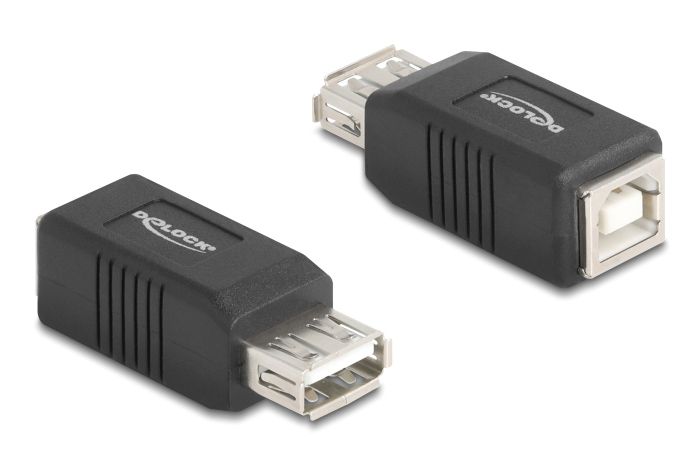 DELOCK αντάπτορας USB σε USB Type B 67203, 480Mbps, μαύρος - DELOCK 119596