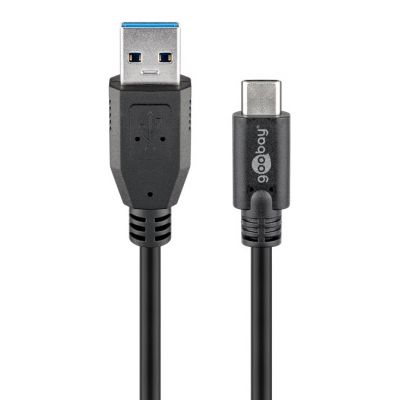 GOOBAY καλώδιο USB σε USB-C 67890, 15W, 5Gbps, 1m, μαύρο - GOOBAY 98582