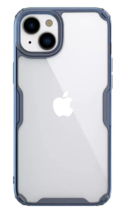 NILLKIN θήκη Nature Pro για iPhone 15, διάφανη-μπλε - NILLKIN 111256