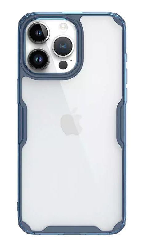 NILLKIN θήκη Nature Pro για iPhone 15 Pro Max, διάφανη-μπλε - NILLKIN 111262