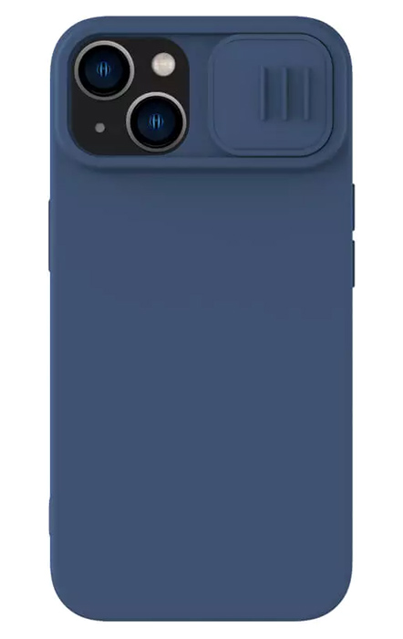 NILLKIN θήκη CamShield Silky Silicone για iPhone 15 Plus, μπλε - NILLKIN 111280