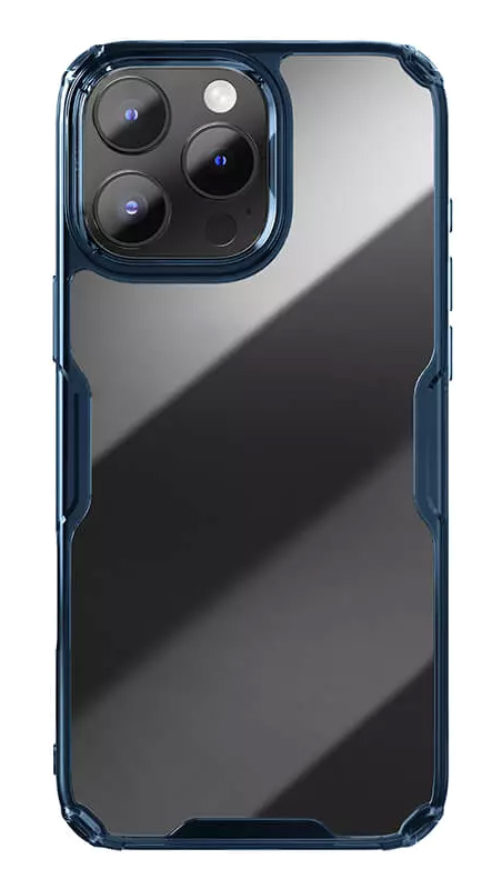 NILLKIN θήκη Nature TPU Pro για iPhone 16 Pro, διάφανη-μπλε - NILLKIN 117592