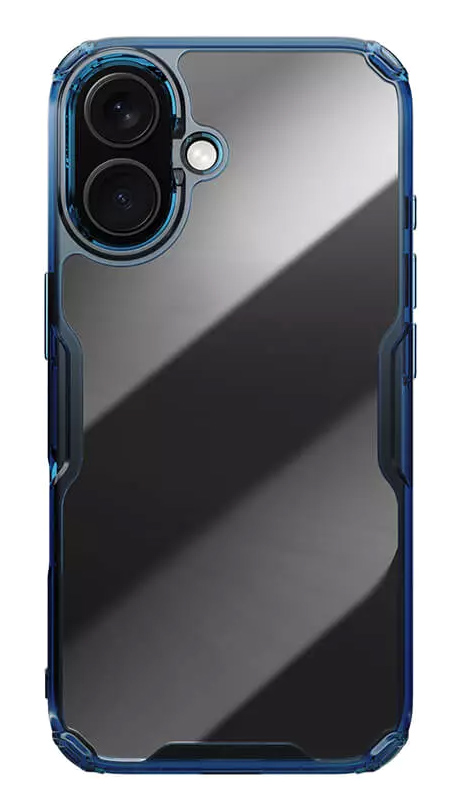 NILLKIN θήκη Nature TPU Pro για iPhone 16 Plus, διάφανη-μπλε - NILLKIN 117594