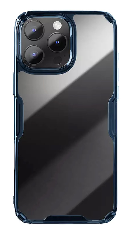 NILLKIN θήκη Nature TPU Pro για iPhone 16 Pro Max, διάφανη-μπλε - NILLKIN 117596