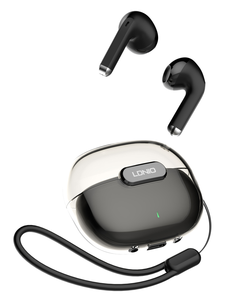 LDNIO earphones με θήκη φόρτισης T03, True Wireless, HiFi, Φ13mm, μαύρα - LDNIO 110565