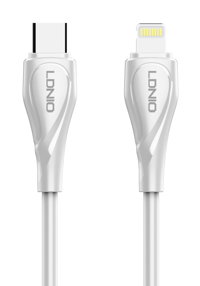 LDNIO καλώδιο Lightning σε USB-C LC611I, 30W PD, 1m, λευκό - LDNIO 110542