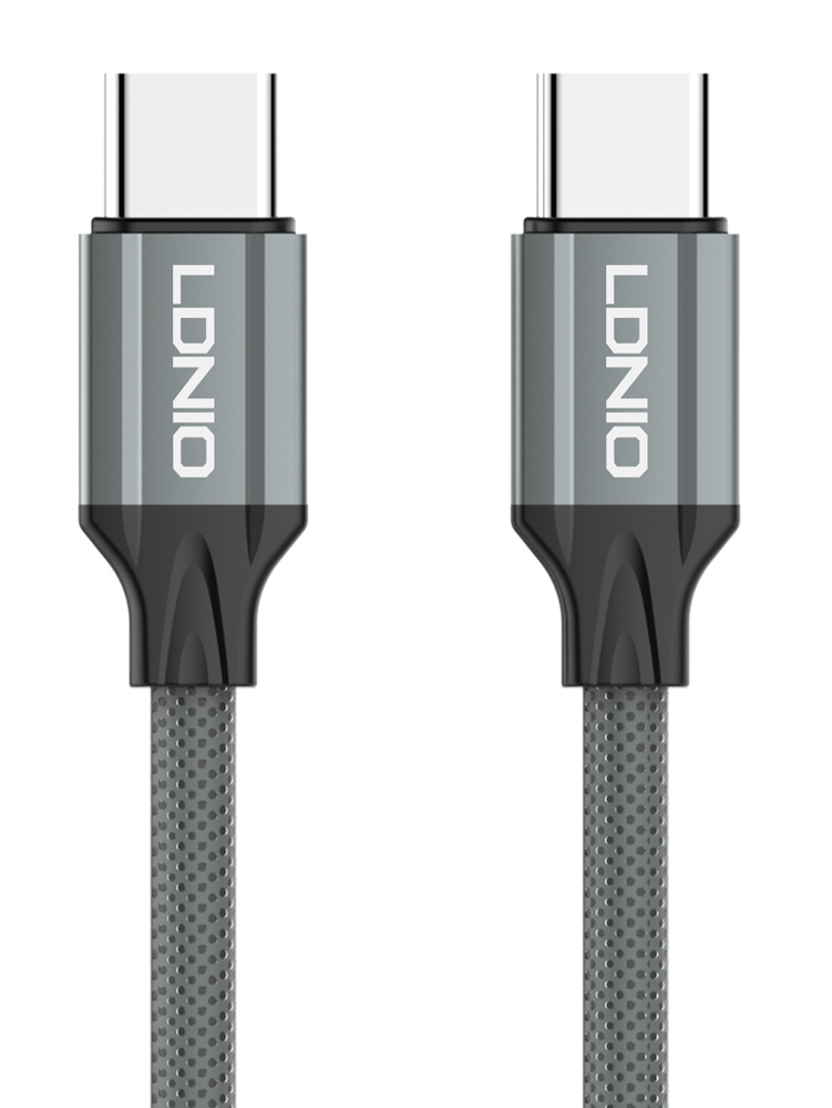 LDNIO καλώδιο USB-C σε USB-C LC441C, 65W PD, 1m, γκρι - LDNIO 110532