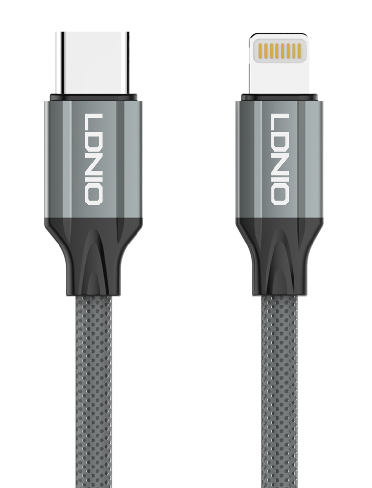 LDNIO καλώδιο Lightning σε USB-C LC441I, 30W PD, 1m, γκρι - LDNIO 110533