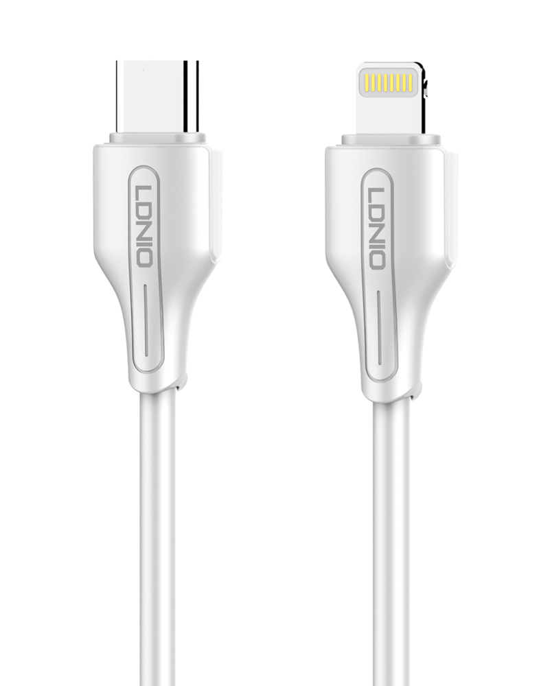 LDNIO καλώδιο Lightning σε USB-C LC121I, 30W PD, 1m, λευκό - LDNIO 108973