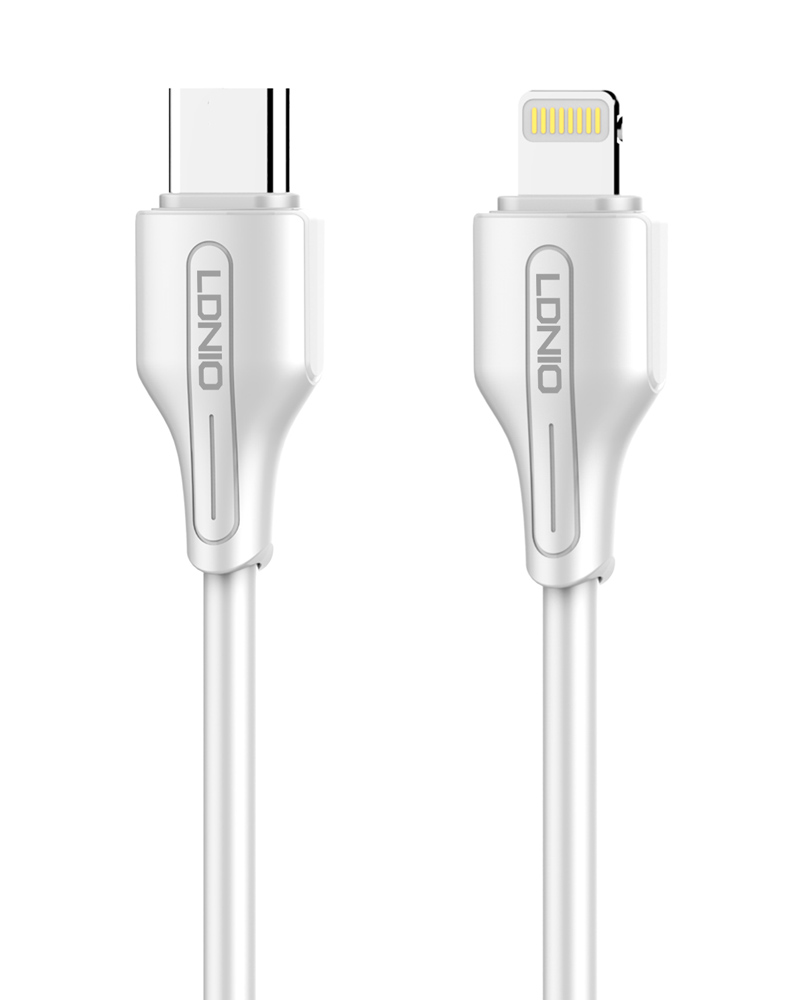 LDNIO καλώδιο Lightning σε USB-C LC122I, 30W PD, 2m, λευκό - LDNIO 108974