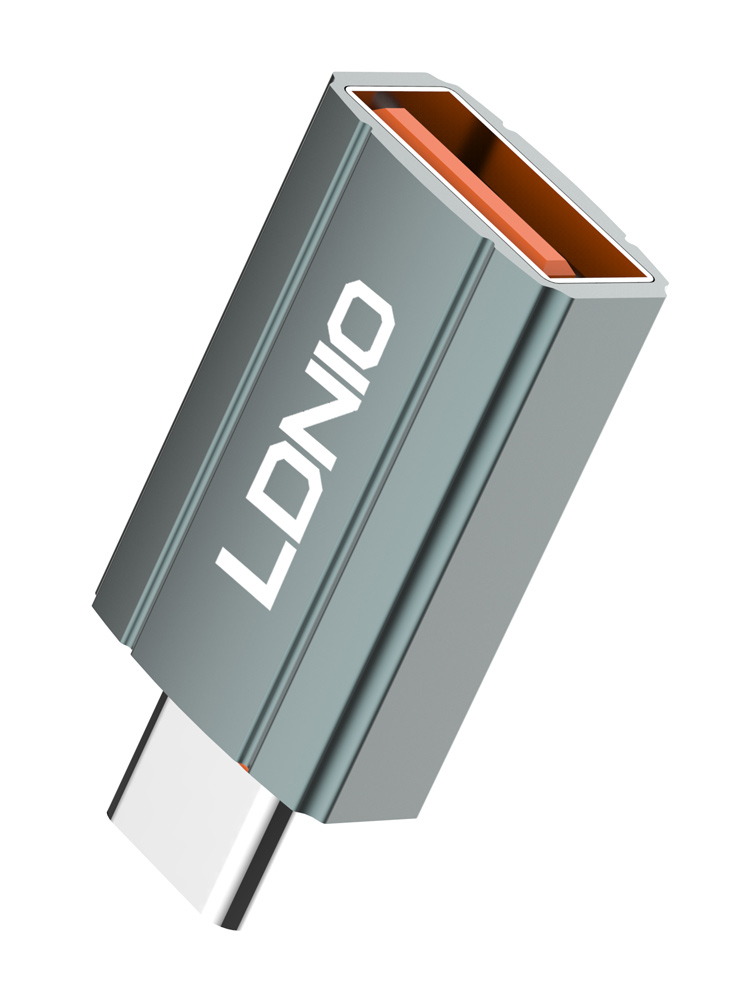 LDNIO αντάπτορας USB-C σε USB LC140, αρσενικό σε θηλυκό, γκρι - LDNIO 108981