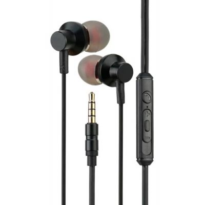 LDNIO earphones με μικρόφωνο HP06, 3.5mm σύνδεση, Φ10mm, 1.2m, μαύρα - LDNIO 110574