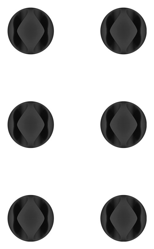 GOOBAY οργανωτές καλωδίων σιλικόνης 70362, 2 θέσεων, Φ5.3mm, μαύρο, 6τμχ - GOOBAY 105397