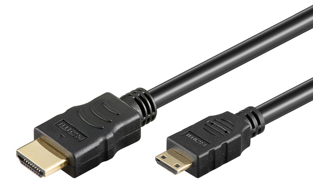 GOOBAY καλώδιο mini HDMI σε HDMI 74082 με Ethernet, 4K/60Hz, 18 Gbps, 1.5m, μαύρο - GOOBAY 118794