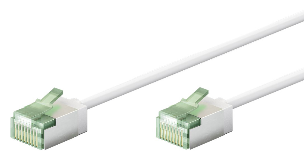 GOOBAY καλώδιο δικτύου 74358, CAT 8.1 U/FTP, slim, copper, 40Gbps, 0.25m, λευκό - GOOBAY 118567