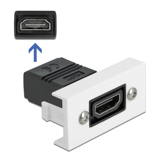 DELOCK module HDMI Easy 45 81303, 4K, 22.5x45mm, λευκό - DELOCK 94010