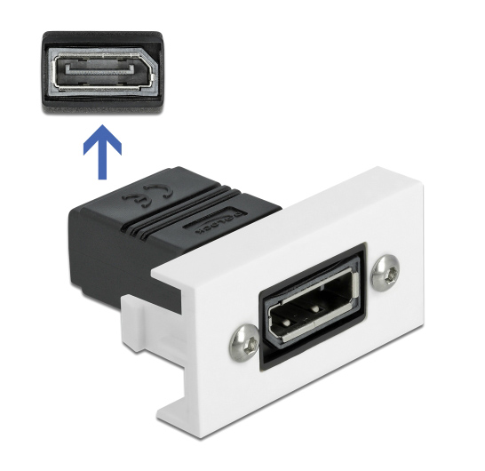 DELOCK module DisplayPort Easy 45 81305, 8K, 22.5x45mm, λευκό - DELOCK 94011