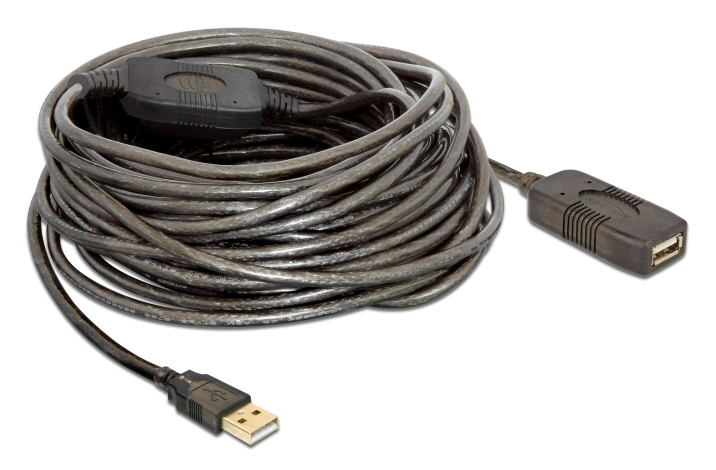 DELOCK καλώδιο USB 2.0 αρσενικό σε θηλυκό 82689, active, 15m, μαύρο - DELOCK 87552