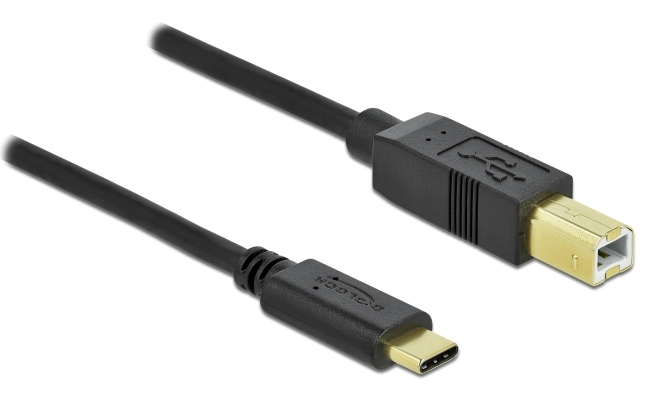 DELOCK καλώδιο USB-C σε USB Type B 83330, 2m, μαύρο - DELOCK 112195