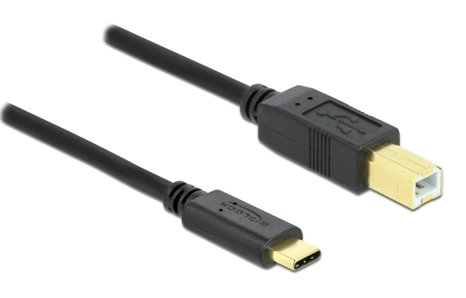 DELOCK καλώδιο USB-C σε USB Type B 83601, 1m, μαύρο - DELOCK 111538