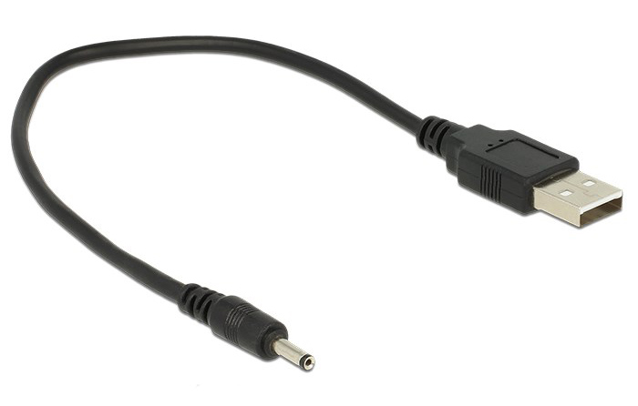 DELOCK καλώδιο USB σε DC 3.0 x 1.1mm 83793, 27cm, μαύρο - DELOCK 56187