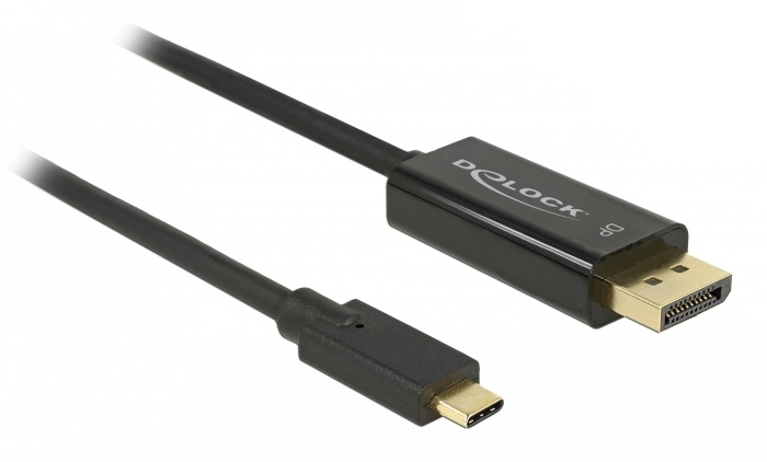 DELOCK καλώδιο USB-C σε DisplayPort 85255, DP Alt Mode, 4K, 1m, μαύρο - DELOCK 118504