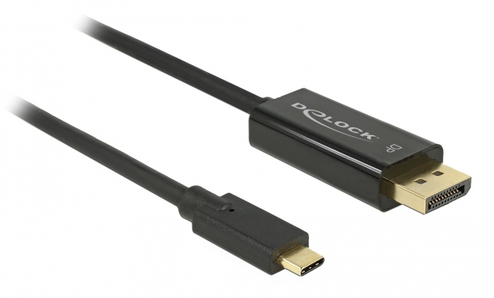 DELOCK καλώδιο USB-C σε DisplayPort 85256, DP Alt Mode, 4K, 2m, μαύρο - DELOCK 87554