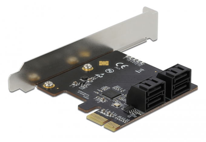 DELOCK κάρτα επέκτασης PCIe σε 4x SATA 90010, 6Gb/s, Low Profile - DELOCK 88591