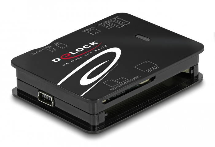 DELOCK card reader 91007 για Micro SD/SD/CF/MS/xD/M2, μαύρο - DELOCK 103692