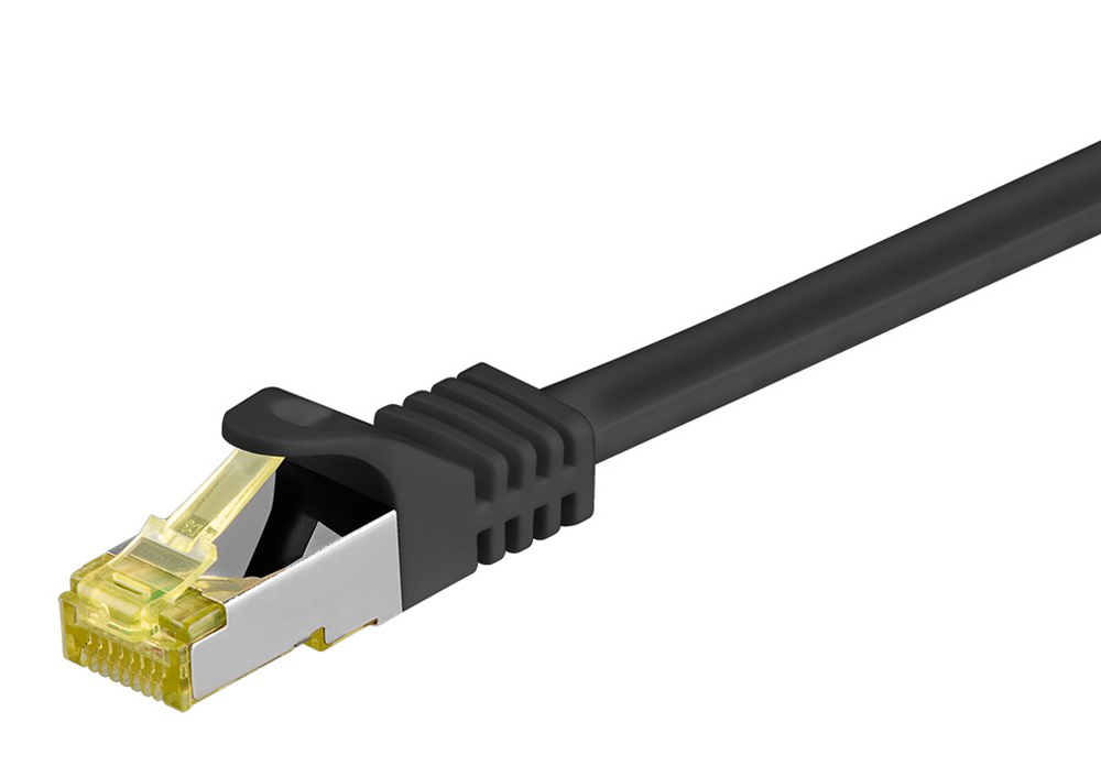 GOOBAY καλώδιο δικτύου 91581, CAT 7 S/FTP, copper, 10Gbps, 0.50m, μαύρο - GOOBAY 118666