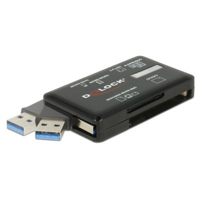 DELOCK USB 3.2 card reader 91758 για CF/SD/Micro SD/MS/M2/xD, μαύρο - DELOCK 97843