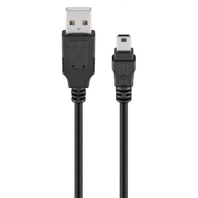 GOOBAY καλώδιο USB 2.0 σε USB Mini 93623, copper, 1.5m, μαύρο - GOOBAY 84251
