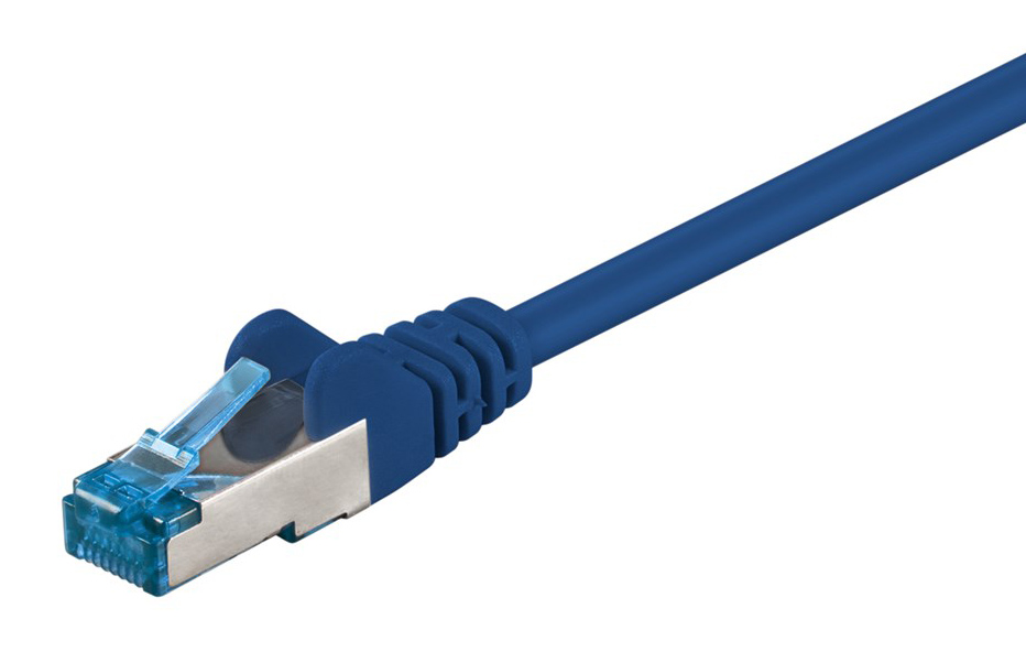 GOOBAY καλώδιο δικτύου 93656, CAT 6A S/FTP, 500 MHz, CU, 0.5m, μπλε - GOOBAY 118090