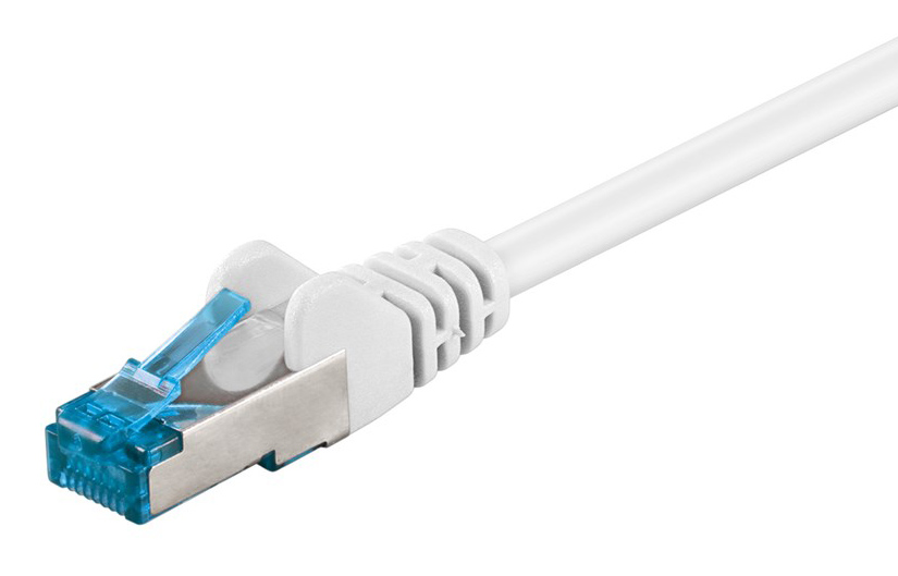 GOOBAY καλώδιο δικτύου 93688, CAT 6A S/FTP, 500 MHz, CU, 1m, λευκό - GOOBAY 117684