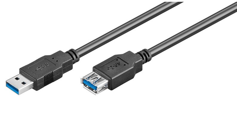 GOOBAY καλώδιο USB 3.0 σε USB (F) 93998, copper, 1.8m, μαύρο - GOOBAY 28791