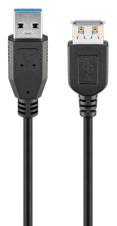 GOOBAY καλώδιο USB 3.0 σε USB (F) 93999, copper, 3m, μαύρο - GOOBAY 85479