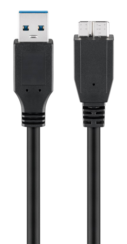GOOBAY καλώδιο USB 3.0 σε micro Τype B 95027, 5 Gbps, 3m, μαύρο - GOOBAY 108661